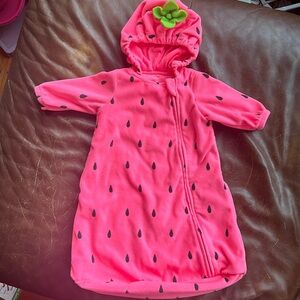 Carters infant strawberry Halloween costume / cozy fleece onesie